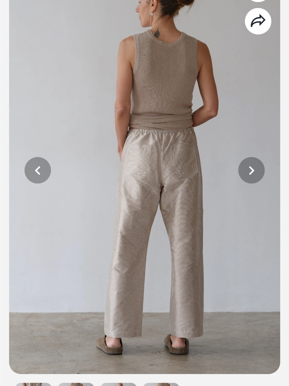 Donni The Silk Taffeta Cargo Pant in color “Shitake” size small - Picture 4 of 6